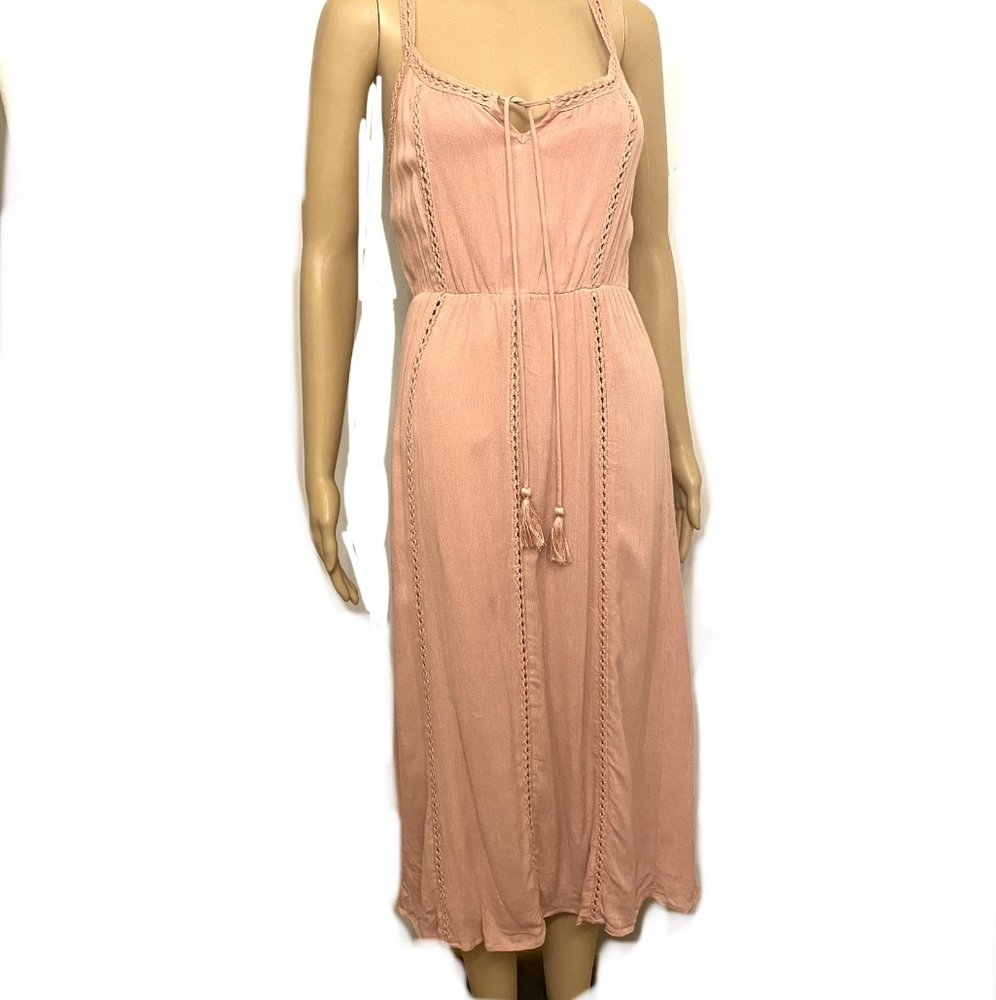 Lush Tie Front Midi Dress
